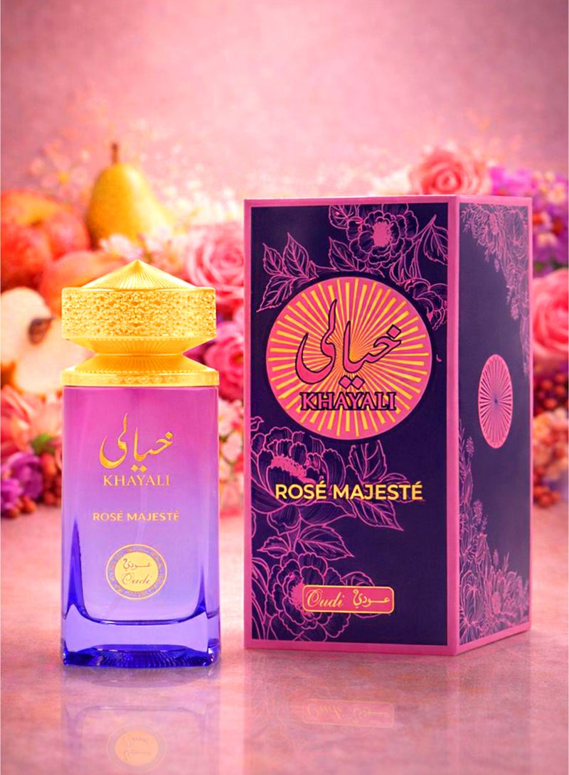 OUDI Luxury Unisex Perfume Khayali Rose Mejeste Eau De Parfum 100 ml | Long Lasting Perfume with Honey, Sweet Floral Rose & Amber Accords | Luxury Unisex Perfume for Men & Women - Image 5